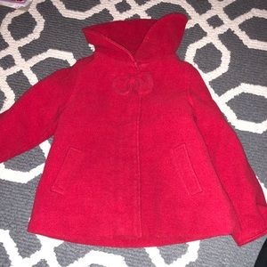 LONDON FOG MOCK NECK PEA COAT RED 18mo VGUC